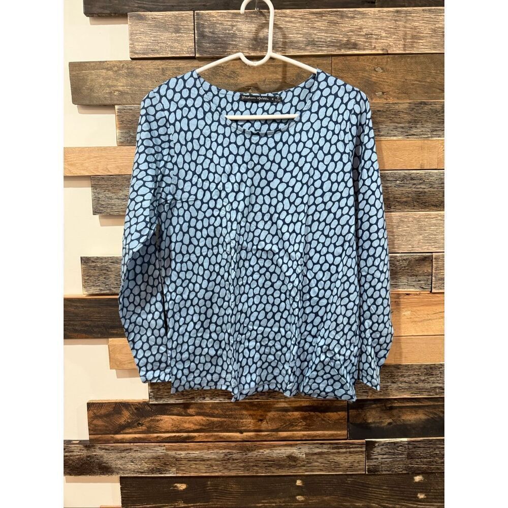 Gudrun Sjödén long-sleeve top boho lagenlook size Medium